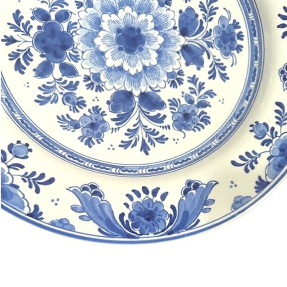 Royal Delft Porcelain 13.75" Vintage CT Handpainted Charger Plate-Extremely Rare - Picture 5 of 10